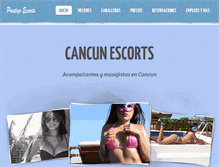 Tablet Screenshot of escortsincancun.com